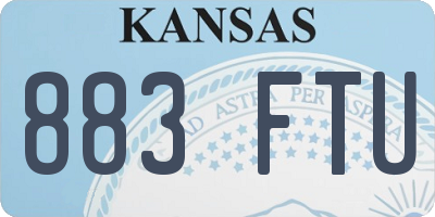 KS license plate 883FTU