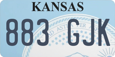 KS license plate 883GJK