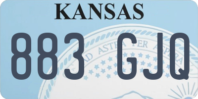 KS license plate 883GJQ