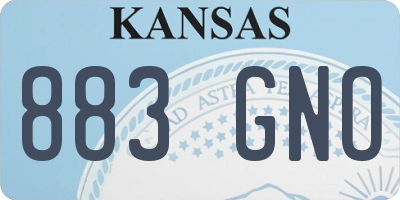 KS license plate 883GNO