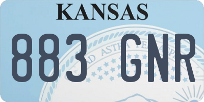 KS license plate 883GNR