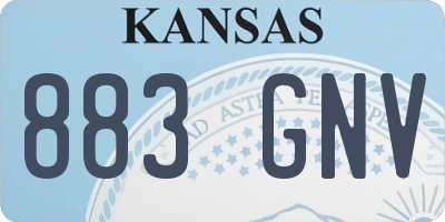 KS license plate 883GNV
