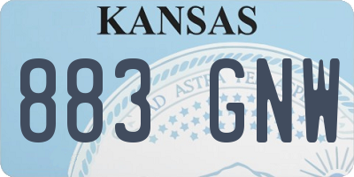 KS license plate 883GNW