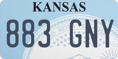 KS license plate 883GNY