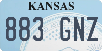 KS license plate 883GNZ