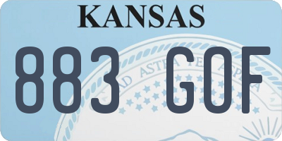KS license plate 883GOF