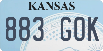KS license plate 883GOK