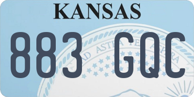 KS license plate 883GQC