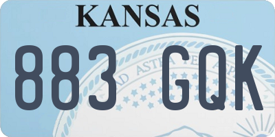 KS license plate 883GQK