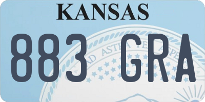 KS license plate 883GRA