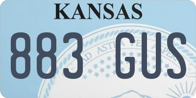 KS license plate 883GUS