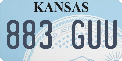 KS license plate 883GUU