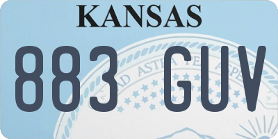 KS license plate 883GUV