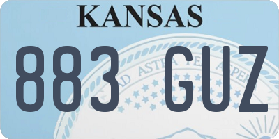 KS license plate 883GUZ