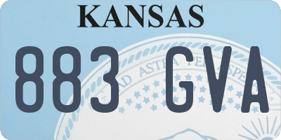 KS license plate 883GVA