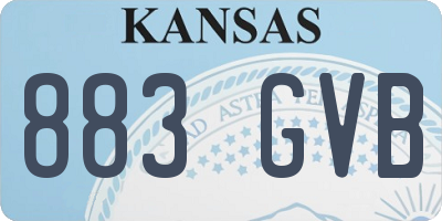 KS license plate 883GVB