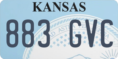 KS license plate 883GVC