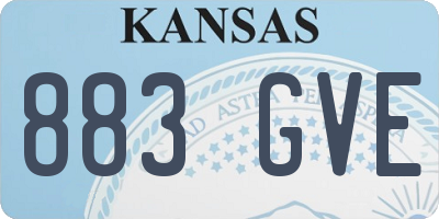KS license plate 883GVE
