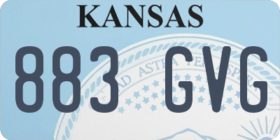 KS license plate 883GVG
