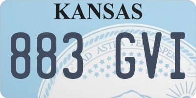 KS license plate 883GVI