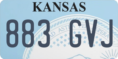 KS license plate 883GVJ