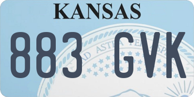 KS license plate 883GVK