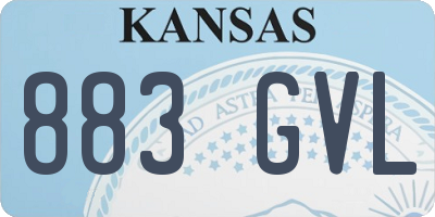 KS license plate 883GVL