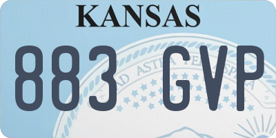 KS license plate 883GVP