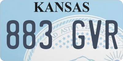 KS license plate 883GVR
