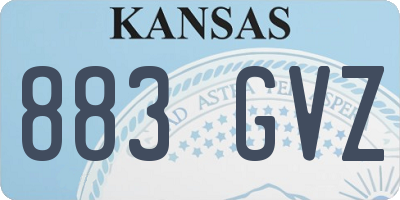 KS license plate 883GVZ