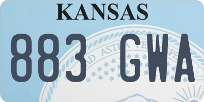 KS license plate 883GWA