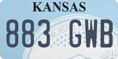 KS license plate 883GWB