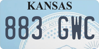 KS license plate 883GWC