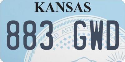 KS license plate 883GWD