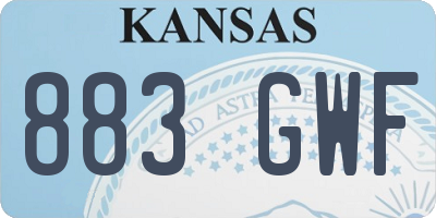 KS license plate 883GWF