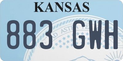 KS license plate 883GWH