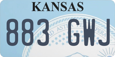 KS license plate 883GWJ