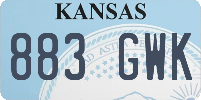 KS license plate 883GWK
