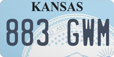 KS license plate 883GWM