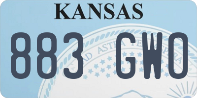KS license plate 883GWO