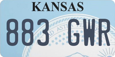 KS license plate 883GWR