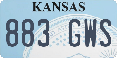 KS license plate 883GWS