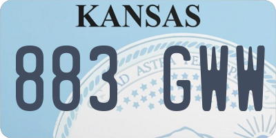 KS license plate 883GWW