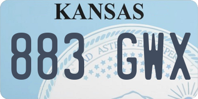 KS license plate 883GWX