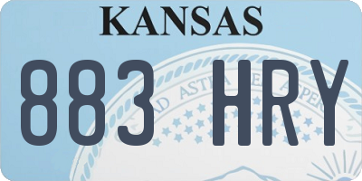 KS license plate 883HRY