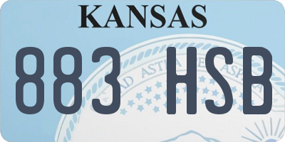 KS license plate 883HSB