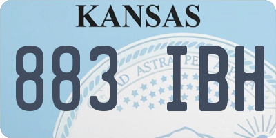 KS license plate 883IBH