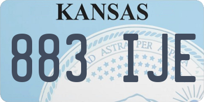 KS license plate 883IJE