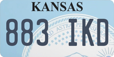 KS license plate 883IKD