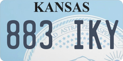 KS license plate 883IKY